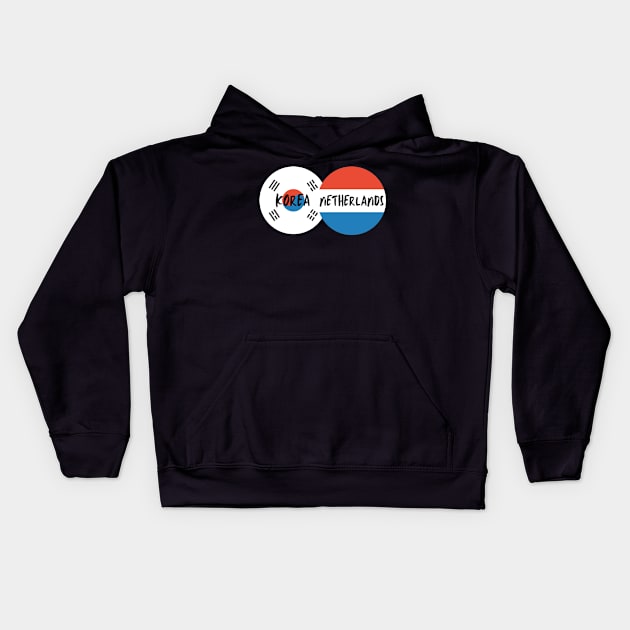 Korean Dutch - Korea, Netherlands Kids Hoodie by The Korean Rage